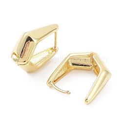 ラックメッキ真鍮ツイストティアドロップフープピアス  カドミウムフリー＆鉛フリー  18KGP本金メッキ  19.5x15x8mm&nbsp;EJEW-B027-03G