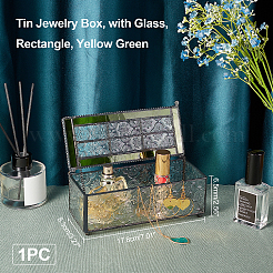 Tin Jewelry Box&nbsp;OBOX-WH0007-09