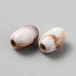 Acrylic European Beads&nbsp;MACR-WH0017-003J