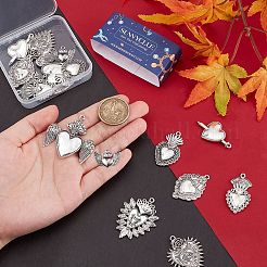 8 Styles Tibetan Style Alloy Pendants&nbsp;FIND-SC0010-46