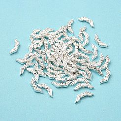 チベット風合金ビーズ  カドミウムフリー＆ニッケルフリー＆鉛フリー  ウイング  銀  16x5x3mm  穴：1.5mm&nbsp;LS-TIBEB-A11-3712-S-FF