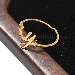 304 Stainless Steel Cuff Rings for Women&nbsp;RJEW-D285-01G-Y
