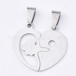 Non-Tarnish 201 Stainless Steel Split Pendants&nbsp;STAS-T048-21
