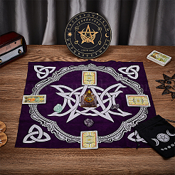Square Flannelette Altar Tarot Tablecloth&nbsp;AJEW-HY0002-32B