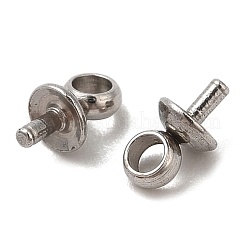 変色しない304ステンレススチールカップペグベイル  ステンレス鋼色  5.5x3x3mm  穴：1.5mm  ピン：1mm&nbsp;STAS-R123-06P