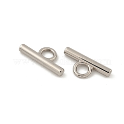 合金トグル留め金バー  プラチナ  11.5x25x4mm  穴：5.5mm&nbsp;FIND-XCP0003-43P