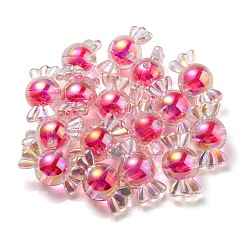 UV Plating Rainbow Iridescent Acrylic Beads&nbsp;PACR-E001-01E