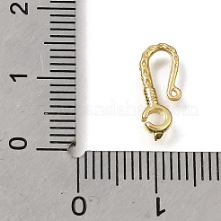 真鍮製のフック  ラックめっき  ゴールドカラー  12x5x1.6mm  穴：2mm&nbsp;KK-CBA0DF0-19E-G