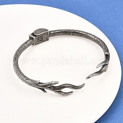 Retro 316 Surgical Stainless Steel Cuff Bangles&nbsp;BJEW-C125-10AS