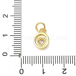 Brass Micro Pave Cubic Zirconia Charms&nbsp;KK-I276-58G