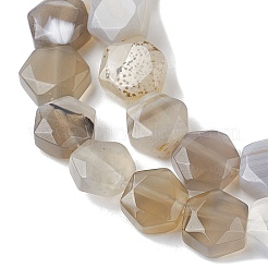 Natural Grey Agate Beads Strands&nbsp;G-K359-C11-01