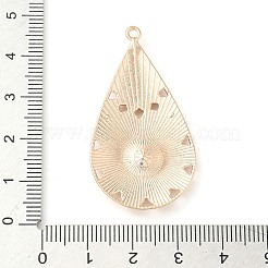 合金エナメルチャーム  ラインストーン付き  フラワーチャーム付きティアドロップ  きいろ  44x24x3mm  穴：1.6mm&nbsp;PALLOY-D313-04B