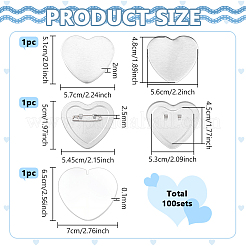 DIY Iron & Plastic Heart Badge Making Kits&nbsp;DIY-WH0816-141