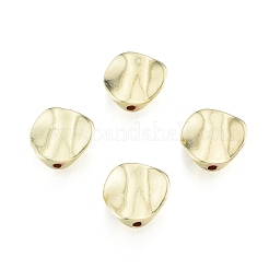 合金ビーズ  カドミウムフリー＆鉛フリー  ナゲット  ライトゴールド  12x12.5x3mm  穴：1.5mm&nbsp;PALLOY-P284-24LG
