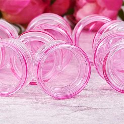 プラスチック化粧品クリームジャー3g  空の詰め替え可能なボトル  濃いピンク  2.9x1.6cm  容量：3g  120個/箱&nbsp;MRMJ-PH0001-11
