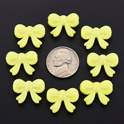 不透明なアクリルビーズ  蝶結び  きいろ  15.5x20x8.5mm  穴：2mm  約440個/500g&nbsp;MACR-S373-72-A04