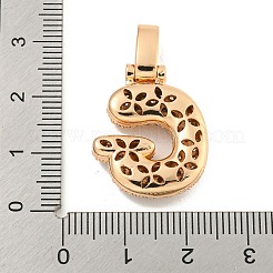 Brass Micro Pave Clear Cubic Zirconia Pendants&nbsp;KK-B099-01G-G