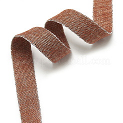 ナイロンリボン  カウボーイジーンズ布  チョコレート  5/8インチ（15~16mm）  約20ヤード/ロール（18.288メートル/ロール）&nbsp;SRIB-N003-06H