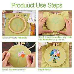 DIY Bouquet Pattern 3D Embroidery Starter Kits&nbsp;DIY-TA0006-26