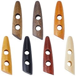 56Pcs 7 Colors 2-Hole Wood Buttons&nbsp;BUTT-GF0004-26