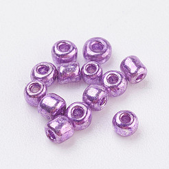 12/0 ガラスシードビーズ  染めの色  ラウンド  パープル  サイズ：直径約2mm  穴：1mm&nbsp;E06900B2