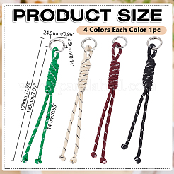 4Pcs 4 Colors Polyester Pendant Decorations&nbsp;HJEW-AR0001-23