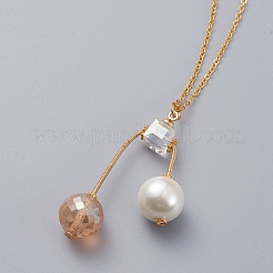 Pendant Necklaces and Ear Studs Jewelry Sets&nbsp;SJEW-JS01064-02
