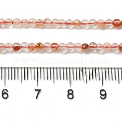 Natural Red Hematoid Quartz/Ferruginous Quartz Beads Strands&nbsp;G-B090-A10-02