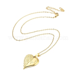 Heart with Wing 304 Stainless Steel Pendant Necklaces&nbsp;NJEW-G083-03A-G