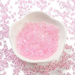 蓄光ガラスシードビーズ  暗闇で光る  ピーナッツ  パールピンク  2.5x4x2mm  穴：0.8mm  約250個/10g&nbsp;X1-SEED-A033-07N