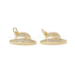 Brass Micro Pave Clear Cubic Zirconia Pendants&nbsp;KK-E068-VB268