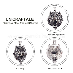 3Pcs 304 Stainless Steel Pendants&nbsp;STAS-UN0037-60