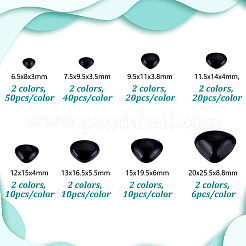 プラスチック人形の鼻  三角形  ミックスカラー  6.5~20x8~25.5x3~8.5mm  332pc&nbsp;DIY-GA0008-07