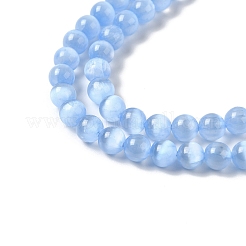 Natural Selenite Dyed Beads Strands&nbsp;G-P493-02E