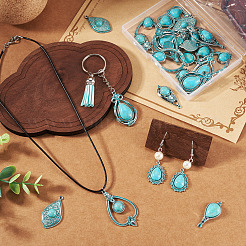 24Pcs 8 Styles Tibetan Style Alloy Pendants&nbsp;FIND-TA0010-13