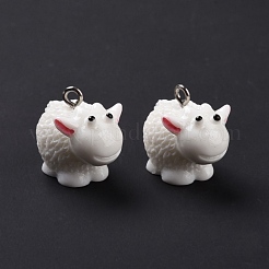 Opaque Resin Pendants&nbsp;RESI-D057-14P