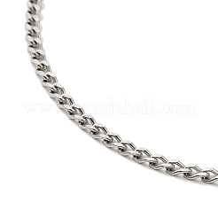 Non-Tarnish 304 Stainless Steel Curb Chain Necklace&nbsp;LS-STAS-C079-19P