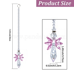 1Pc Glass Angel Pendant Decorations&nbsp;HJEW-DJ0001-17B