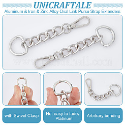 2Pcs Aluminum & Iron & Zinc Alloy Oval Link Purse Strap Extenders&nbsp;FIND-UN0003-19P