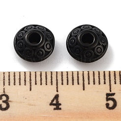 304ステンレススチールビーズ  双円錐形  ブラック  8x4.5mm  穴：2mm&nbsp;STAS-M057-05EB