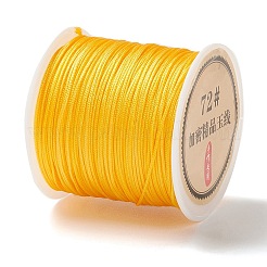 ナイロン編みコード  ジュエリー製作やマクラメ工芸用の中国結び紐  ゴールド  0.8mm  38~40 m /ロール&nbsp;NWIR-C003-01A-09