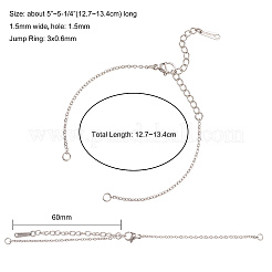 201 Stainless Steel Bracelet Making&nbsp;STAS-CJ0001-12P