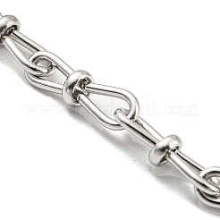 Non-Tarnish 304 Stainless Steel Bowknot Link Chain Bracelet&nbsp;BJEW-C042-06P