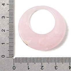透明樹脂ペンダント  フラットラウンドのチャーム  ピンク  35x5mm  穴：20mm&nbsp;LS-FIND-H021-02C