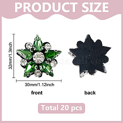 20Pcs Star Garment Accessores&nbsp;PATC-ME0001-01B