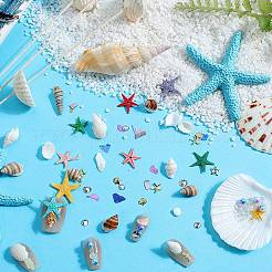 Ocean Theme Natural Shell & Resin & Plastic & Alloy Nail Art Decoration&nbsp;MRMJ-CP0001-34A