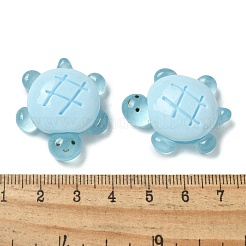 蓄光樹脂カボション  ジュエリー作りのための  暗闇で光る  カメ  空色  31.5x26.5x10.5mm&nbsp;RESI-M047-01B