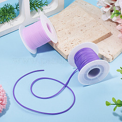 20m 2色中空パイプ PVC管状合成ゴムコード  白いプラスチックのスプールに巻き  パープル  2mm  穴：1mm  約10.94ヤード（10m）/色&nbsp;RCOR-TA0001-23