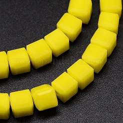 Faceted Cube Glass Bead Strands&nbsp;EGLA-E041-2mm-A05