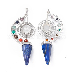 7 Chakra Natural Lapis Lazuli Big Pendants&nbsp;G-F733-02D